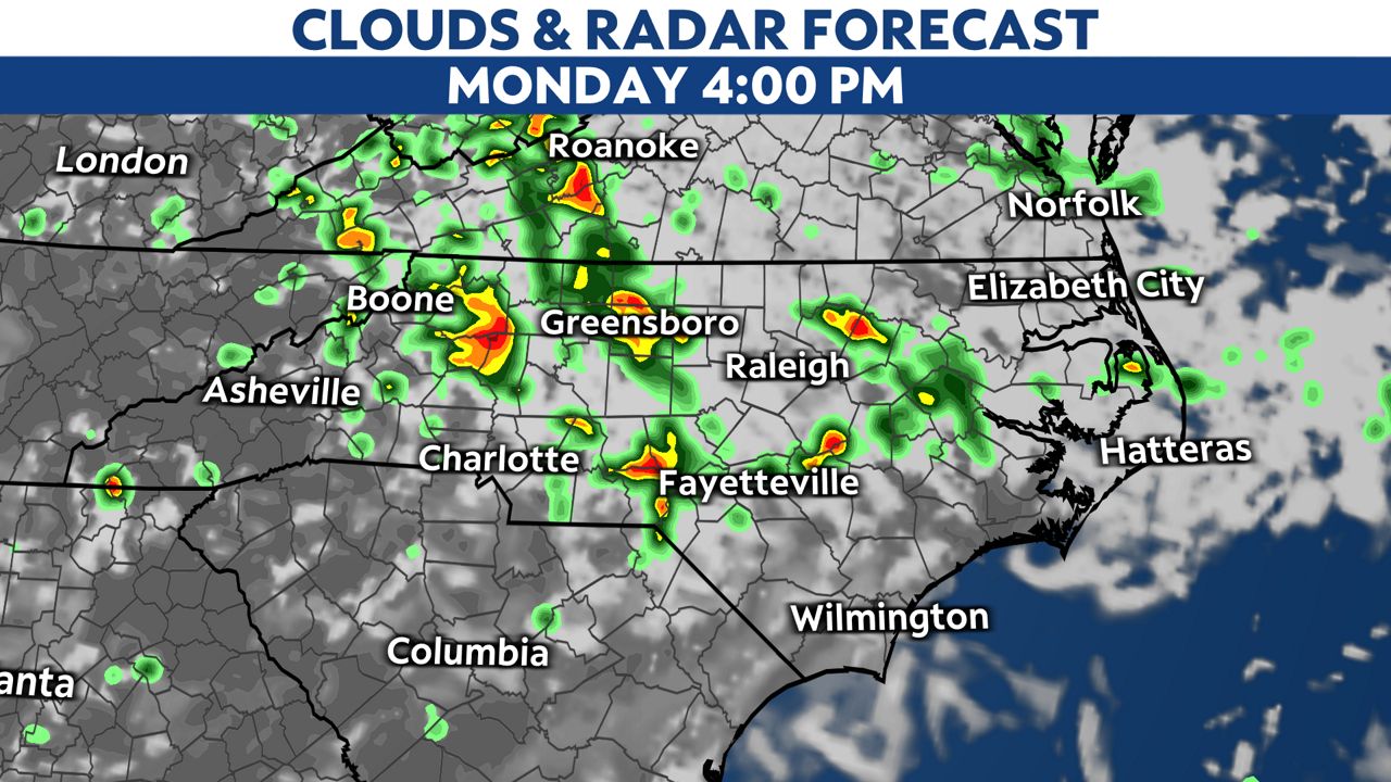 Severe storms possible in North Carolina Monday
